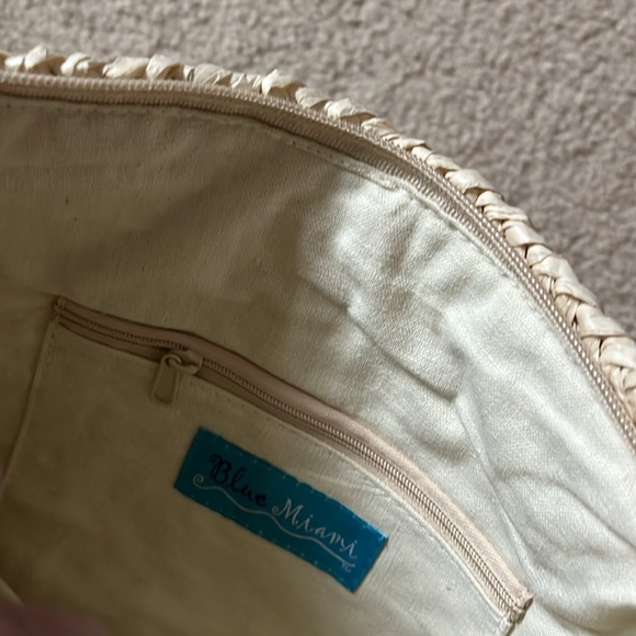 Blue Miami Straw Bag - Picture 4 of 4